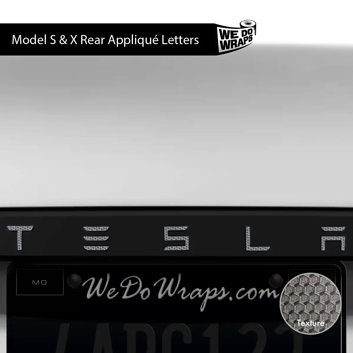 3M Matrix Black Tesla Emblem Decals (Front + Back) | Model S - Image 4