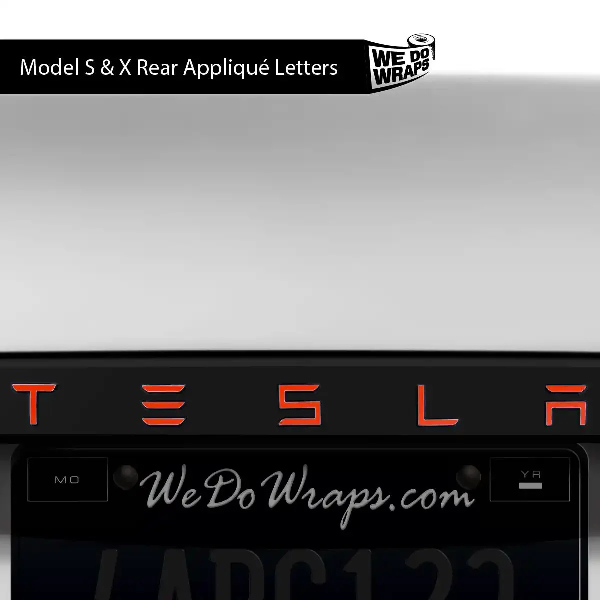 3M Matte Red Tesla Emblem Decals (Front + Back) | Model S - Image 3