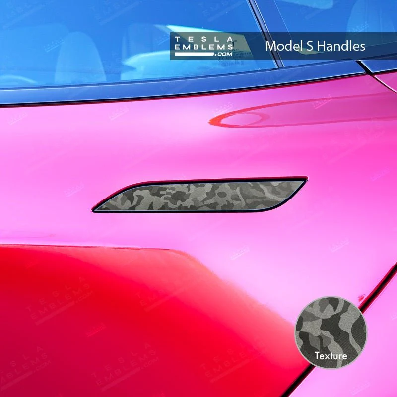 3M Shadow Black Camo Tesla Door Handle Decals (4pcs) - Image 3