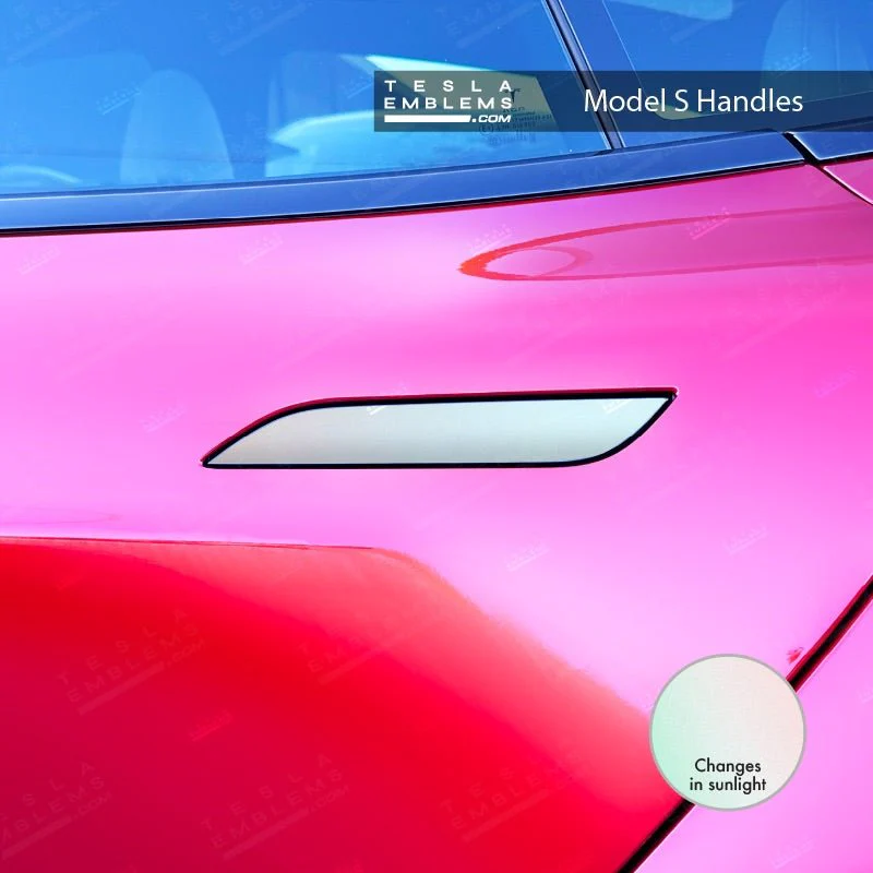 KPMF Matte Aurora Pearl Tesla Door Handle Decals (4pcs) - Image 3