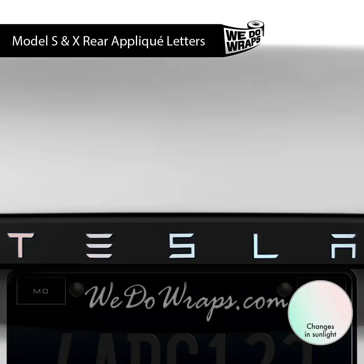 KPMF Matte Aurora Pearl Tesla Emblem Decals (Front + Back) | Model S - Image 3
