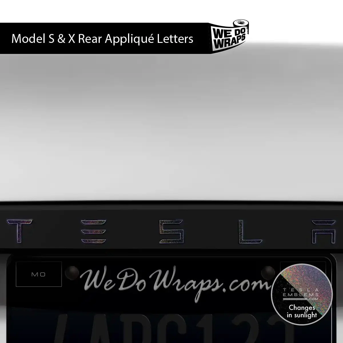 KPMF Morpheus Black Tesla Emblem Decals (Front + Back) | Model S - Image 3