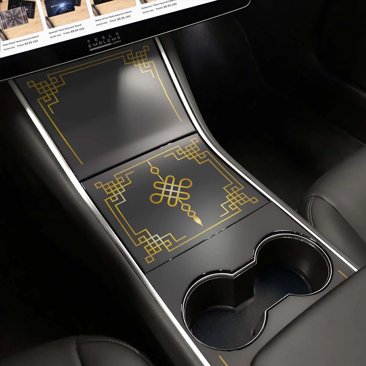 Lucky Knot | Tesla Center Console Wrap Kit | Model Y ’19-20 - Image 3