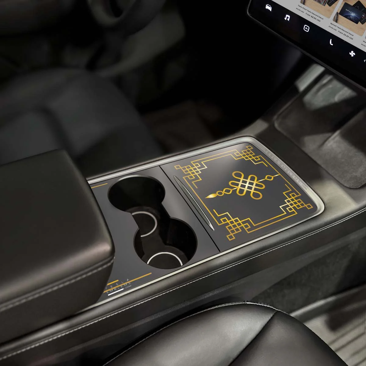 Lucky Knot | Tesla Center Console Wrap Kit | Model Y '21-25 - Image 3