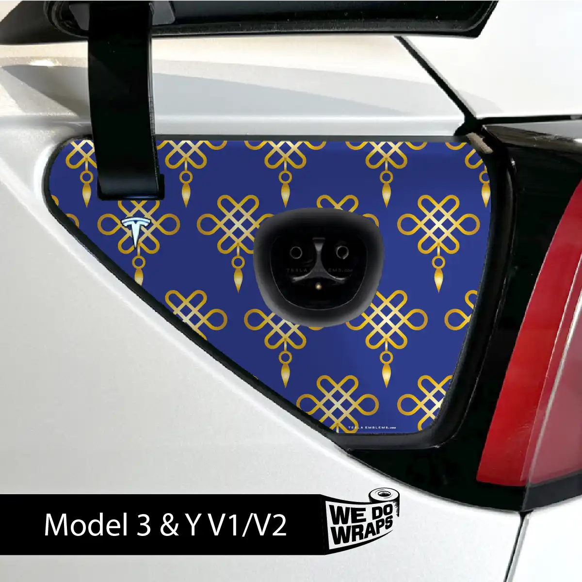 Lucky Knot Tesla Charge Port Wrap | Model Y - Image 5
