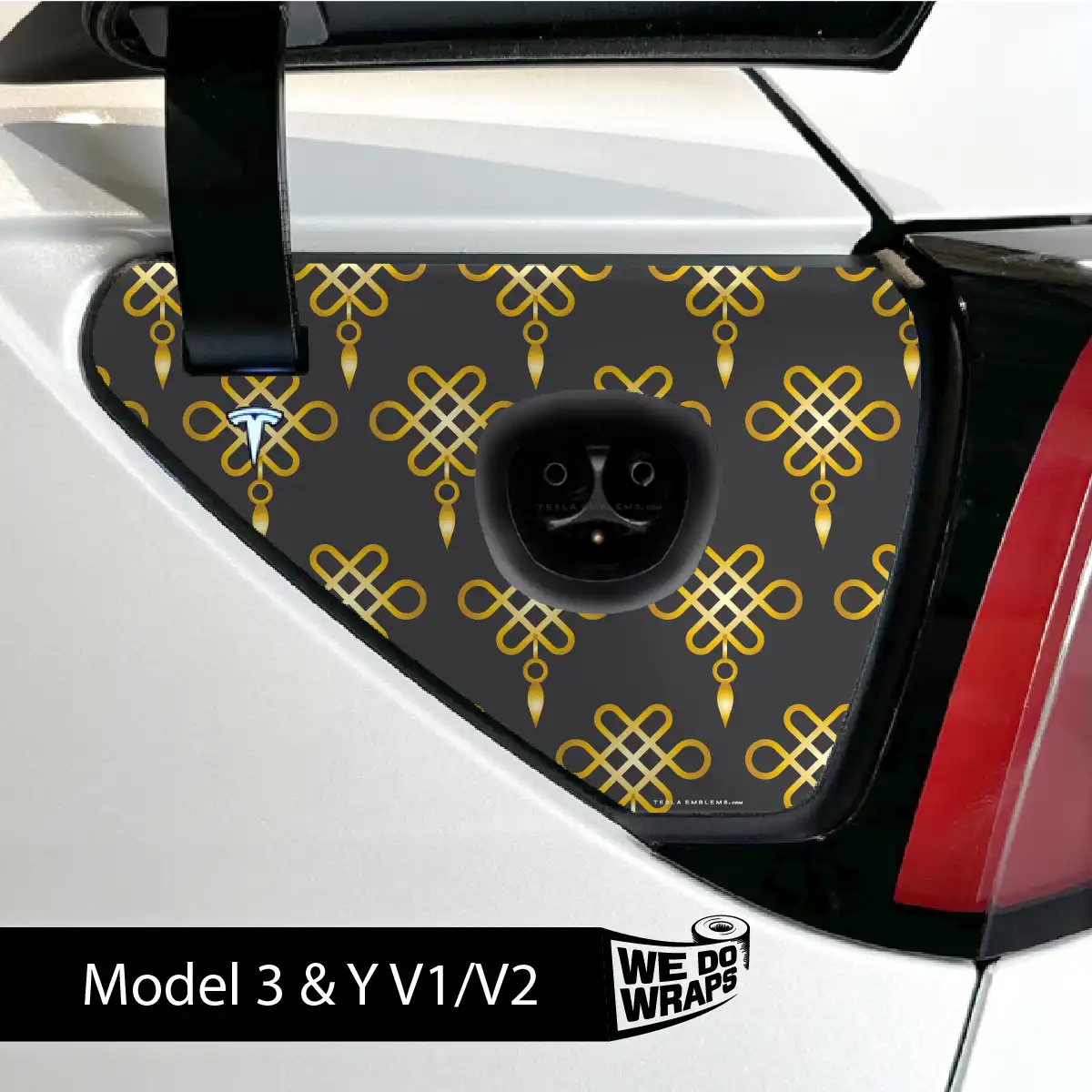Lucky Knot Tesla Charge Port Wrap | Model Y - Image 6