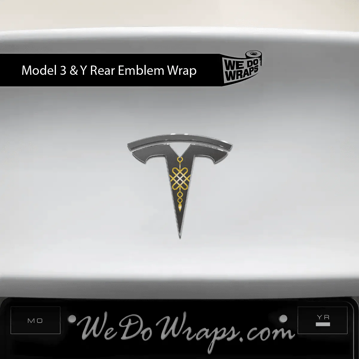 Lucky Knot Tesla Emblem Decals (Front + Back) | Model 3 - Image 6