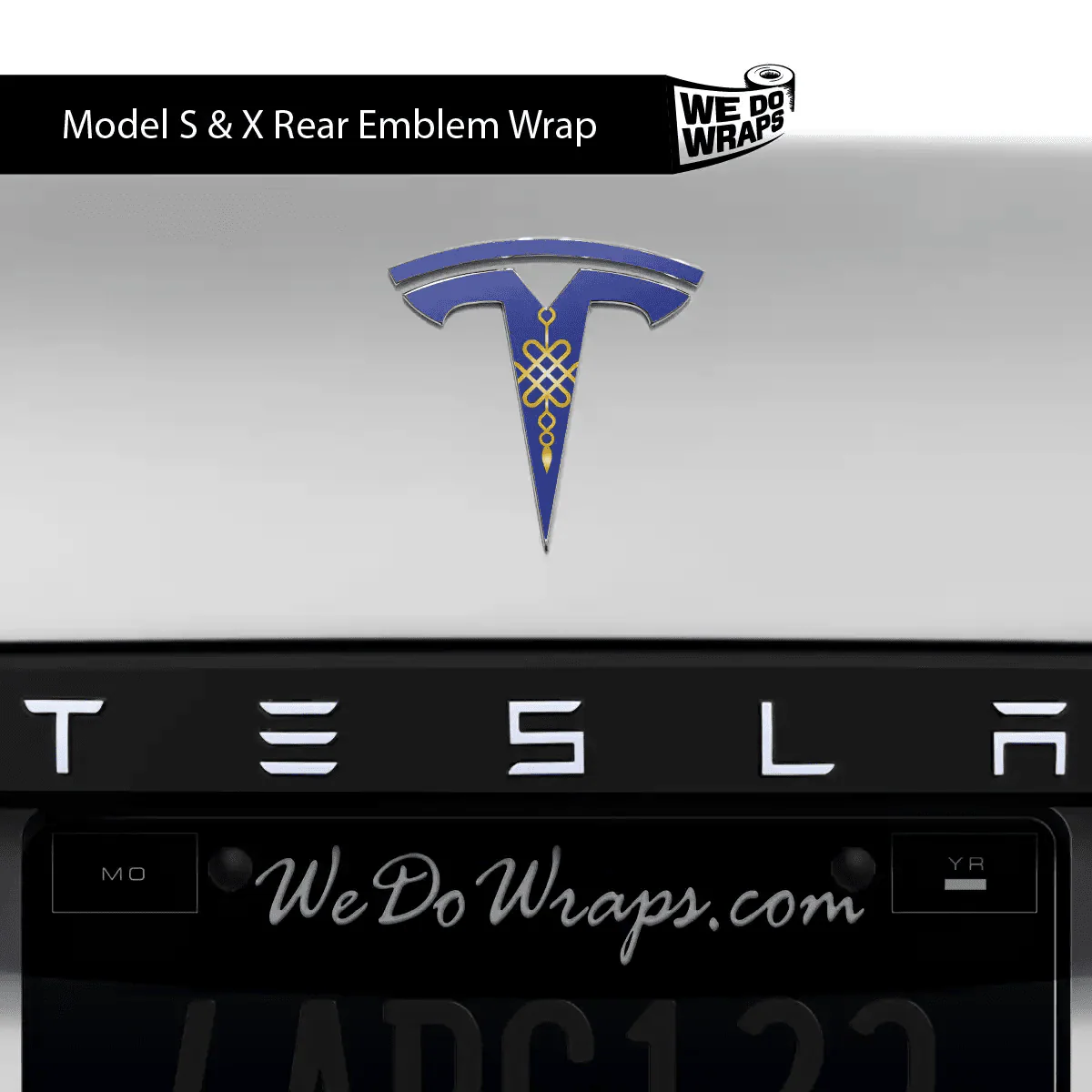 Lucky Knot Tesla Emblem Decals (Front + Back) | Model X - Image 4