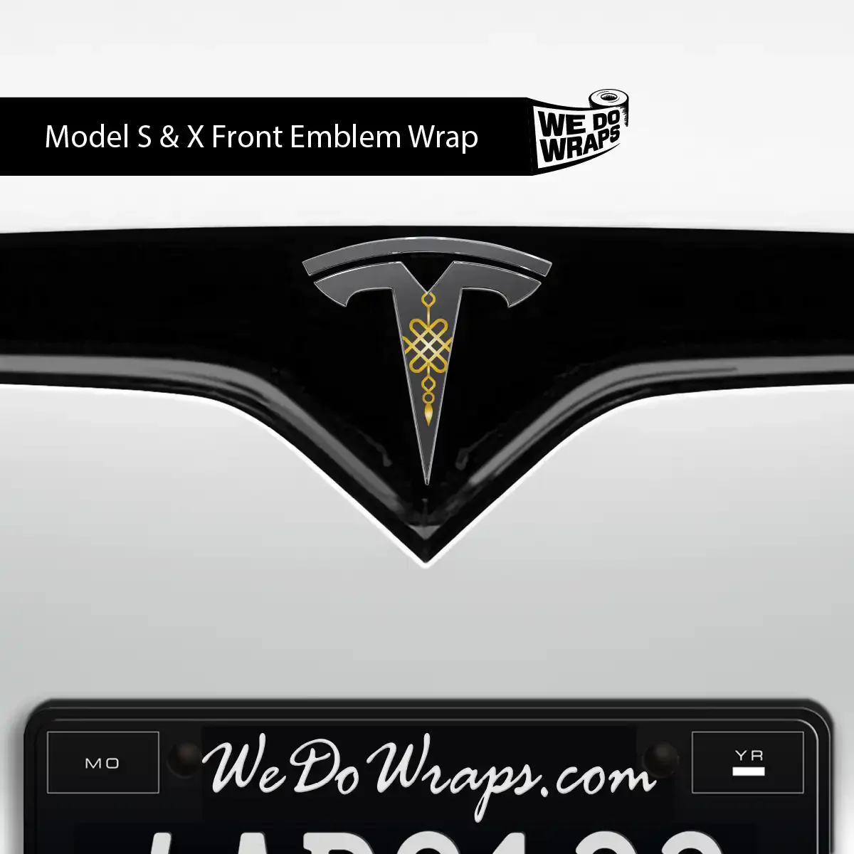 Lucky Knot Tesla Emblem Decals (Front + Back) | Model X - Image 5
