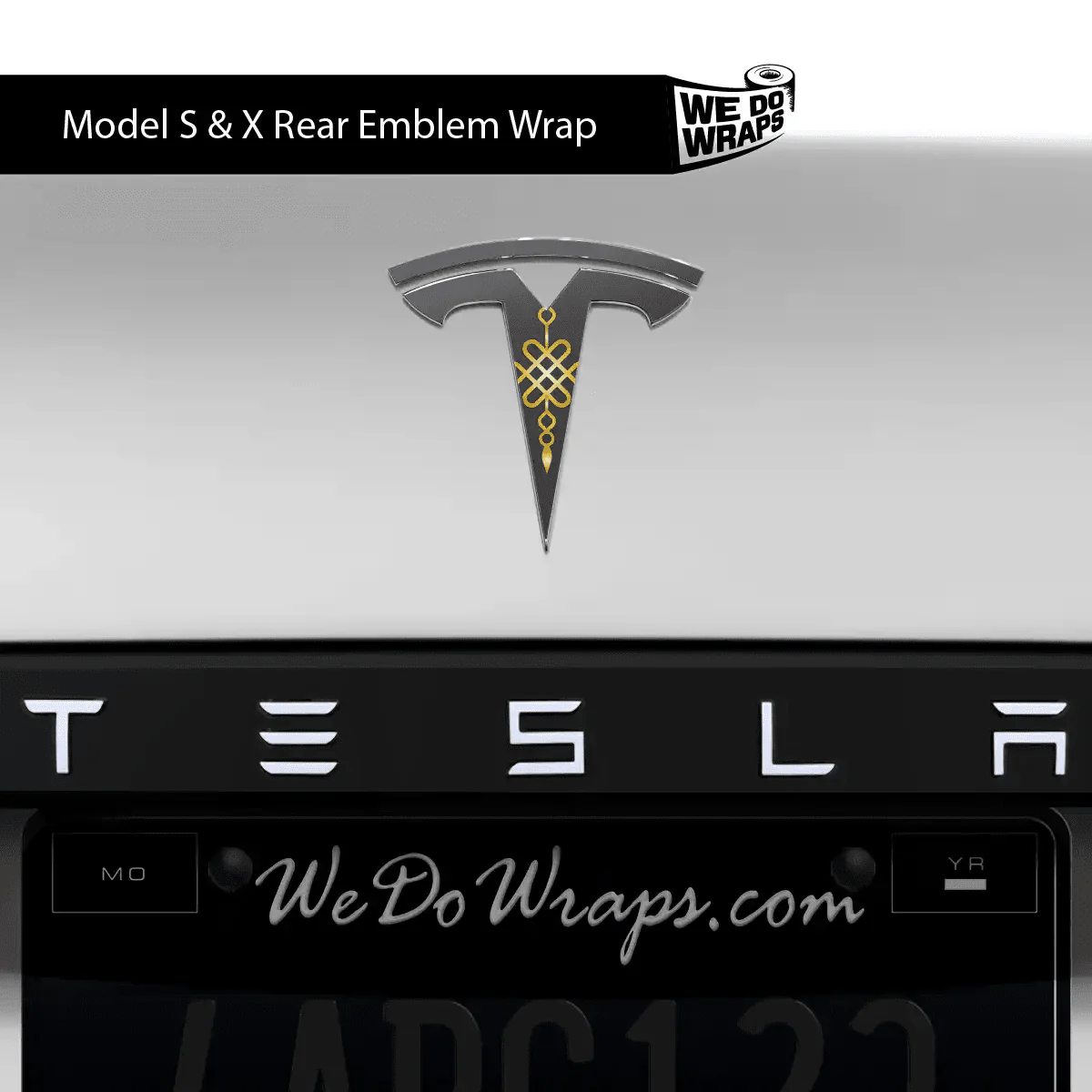 Lucky Knot Tesla Emblem Decals (Front + Back) | Model X - Image 6