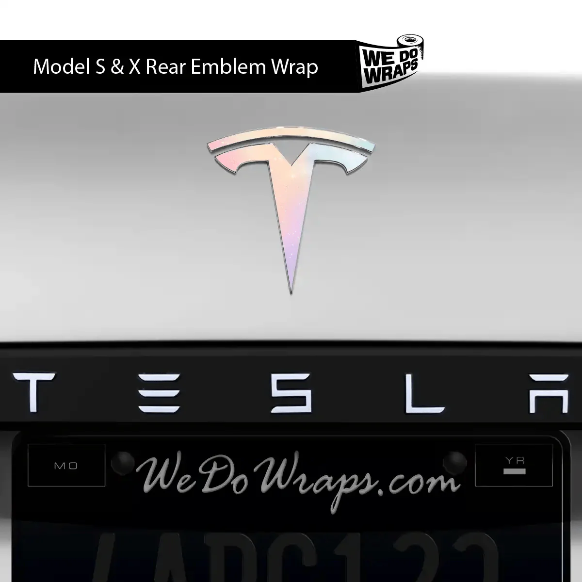 Pastel Galaxy Tesla Emblem Decals (Front + Back) | Model S - Image 3